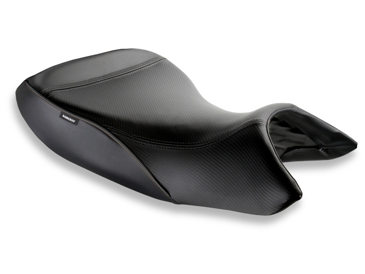 World Sport Aftermarket Motorcycle Front Seat Only for the Honda NT1100 shown with CarbonFX in all black (WS-710F-19).